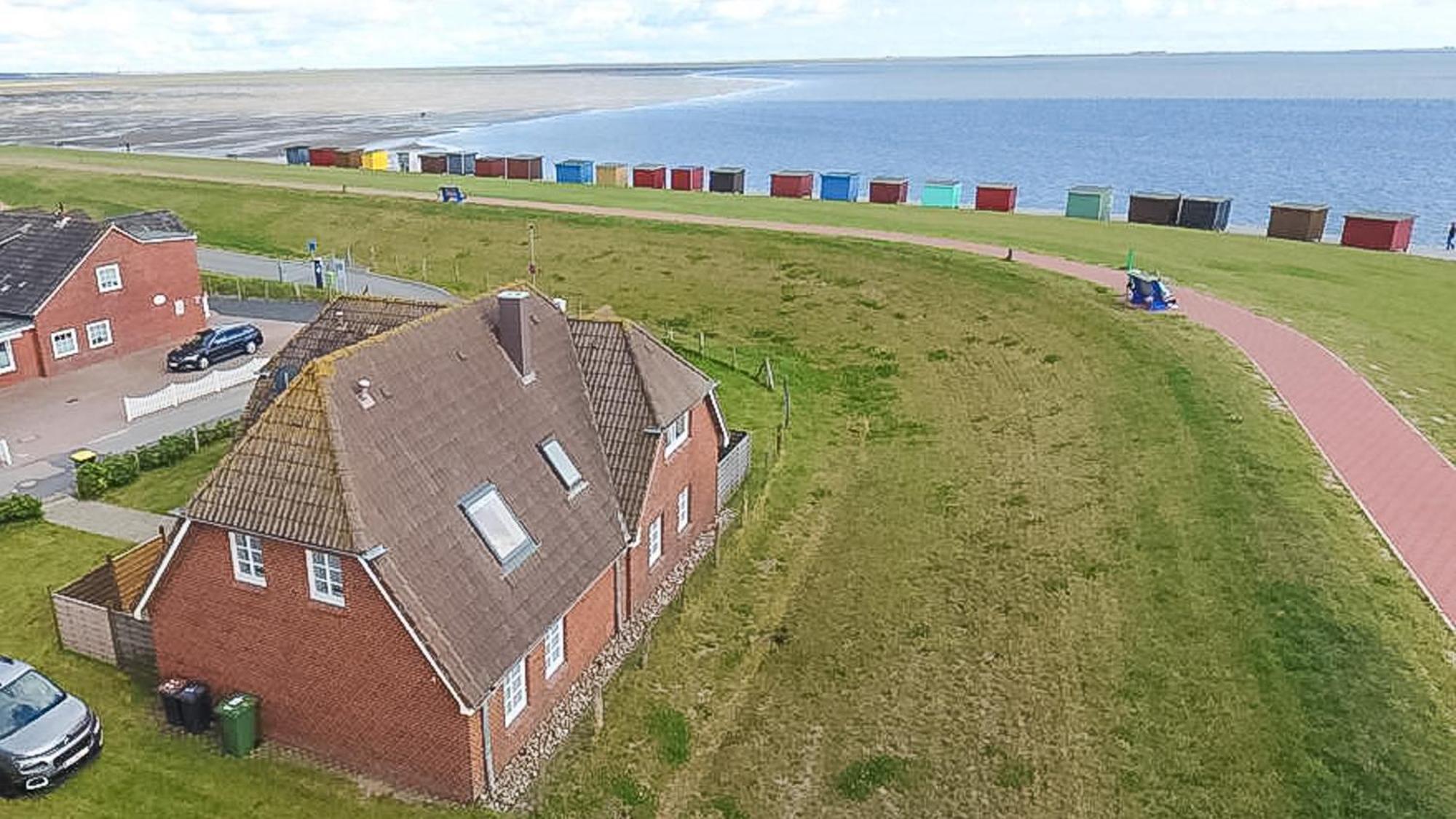 Direkt Am Deich - Ferienwohnung Oland Im Gaestehaus Am Badedeich Dagebüll Dış mekan fotoğraf